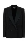 Stella Mccartney Wool Blazer Structured Shoulders Notched Lapels Vent In Animal Print