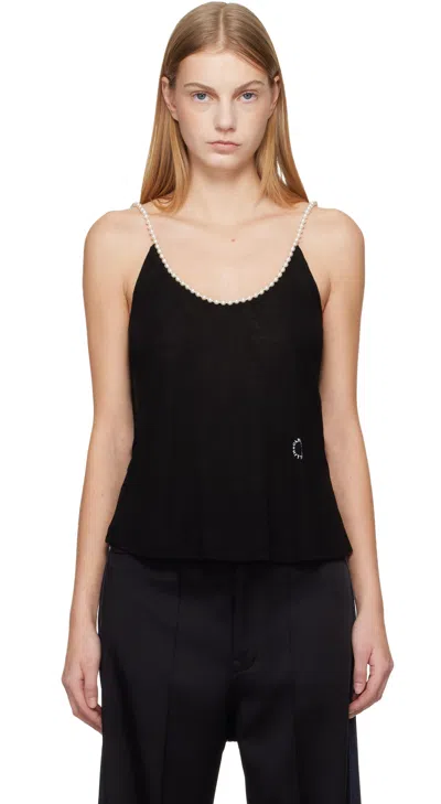 Stella Mccartney Pearl-embroidery Top In Black