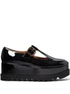 Stella Mccartney Black Platform Ballet Flats In Black