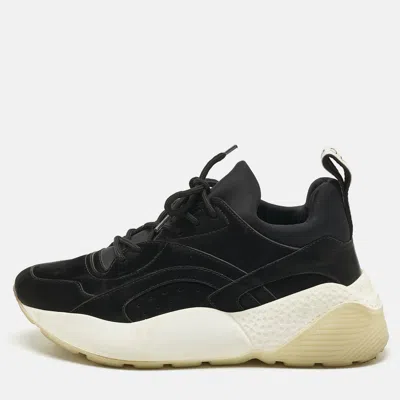 Pre-owned Stella Mccartney Black Polyamide Fabric Eclypse Low Top Trainers Size 39