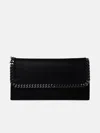 Stella Mccartney Black Polyester Big Falabella Wallet In Black