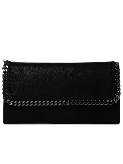 Stella Mccartney Black Polyester Big Falabella Wallet