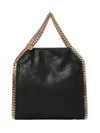 Stella Mccartney Falabella Mini Black Handbag With Handle And Chain Shoulder Strap In Eco Leather Woman In Black