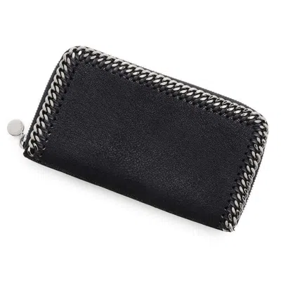 Pre-owned Stella Mccartney Black Polyester Long Wallet (bi-fold) ()