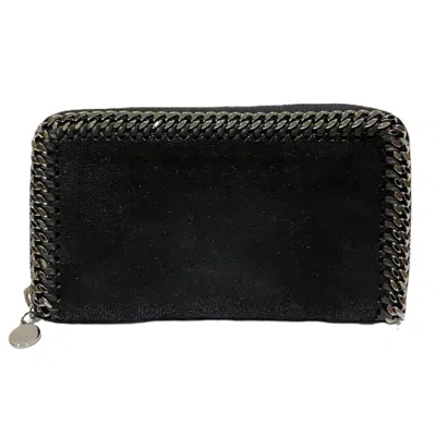Pre-owned Stella Mccartney Black Polyester Long Wallet (bi-fold) ()