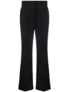 Stella Mccartney Black Polyester Wool Trousers In Black