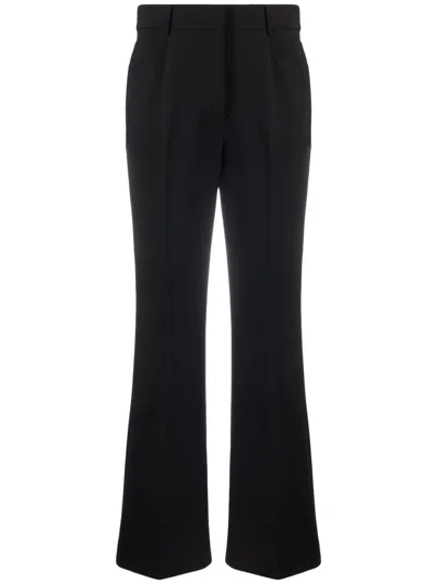 Stella Mccartney Black Polyester Wool Trousers In Blue