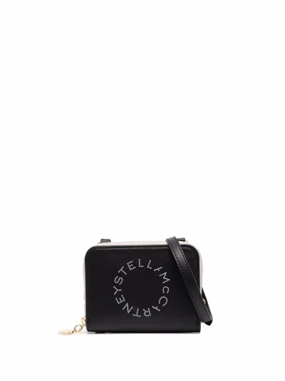 Stella Mccartney Black Polyurethane Card Holder