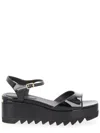 Stella Mccartney Black Polyurethane Sneaker In Black