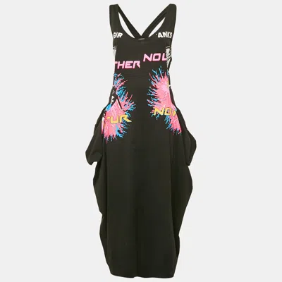 Pre-owned Stella Mccartney Black Printed Jersey Olwen Cutout Sleeveless Midi Dress M