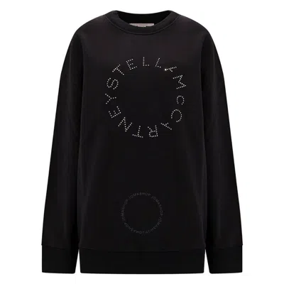 STELLA MCCARTNEY STELLA MCCARTNEY BLACK RHINESTONE LOGO SWEATSHIRT