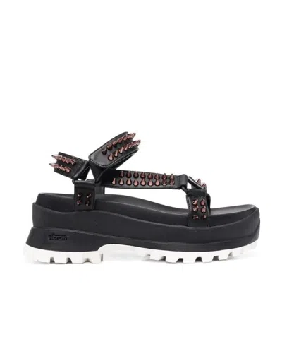 Stella Mccartney Black Riveted Thick-soled Sandals