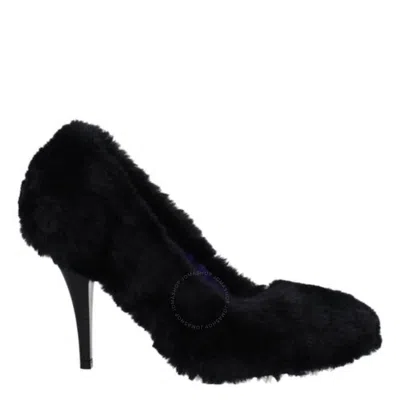 STELLA MCCARTNEY STELLA MCCARTNEY BLACK RYDER SHAGGY STILETTO PUMPS