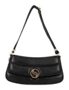 Stella Mccartney Black S-wave Shoulder Bag In Black