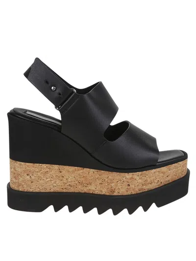 Stella Mccartney Black Sandals With Double Strap Design