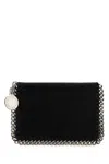 Stella Mccartney Black Shaggy Deer Falabella Card Holder In Black