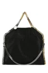 Stella Mccartney Women Black Shaggy Deer Falabella Fold Over Handbag