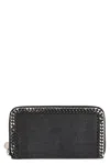 Stella Mccartney Black Shaggy Deer Falabella Wallet