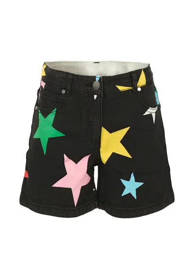 Stella Mccartney Kids' Black Shorts For Girl With Stars