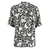 Stella Mccartney Black Silk Foral Print Blouse In Black
