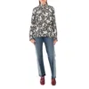 Stella Mccartney Black Silk Forest Floral Print Shirt In Multi