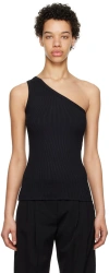 Stella Mccartney Black Single-shoulder Tank Top In 1000 Black