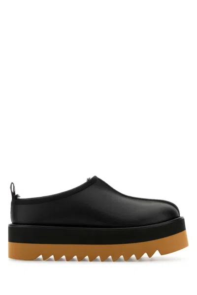 STELLA MCCARTNEY BLACK SLIP-ON SANDALS