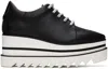 Stella Mccartney Sneakelyse Vegan Logo Platform Loafers In 1065 Black/white