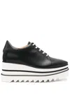 Stella Mccartney Sneakelyse Vegan Logo Platform Loafers In Black