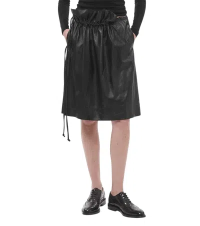 Stella Mccartney Black Solid Knee Length Skirt