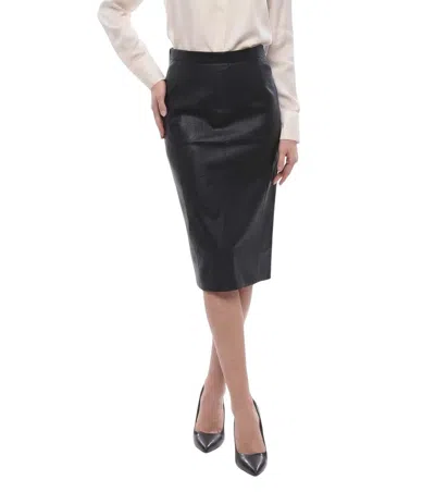 Stella Mccartney Black Solid Midi Skirt