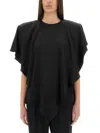Stella Mccartney Black Solid Round Neck Top In Black