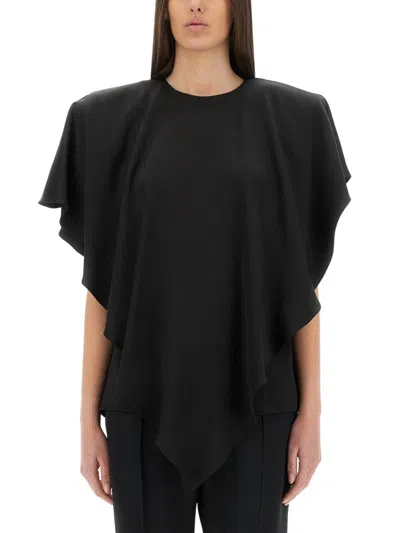 Stella Mccartney Black Solid Round Neck Top