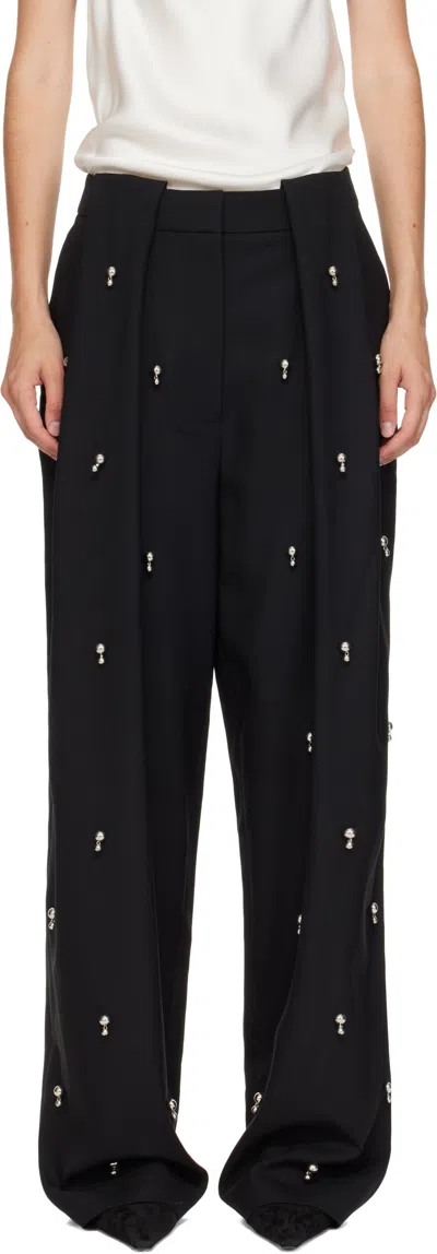 Stella Mccartney Black Sphere Embroidered Balloon Trousers