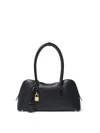 Stella Mccartney Sleek Black Handbag With Gold-tone Hardware And Padlock Detail