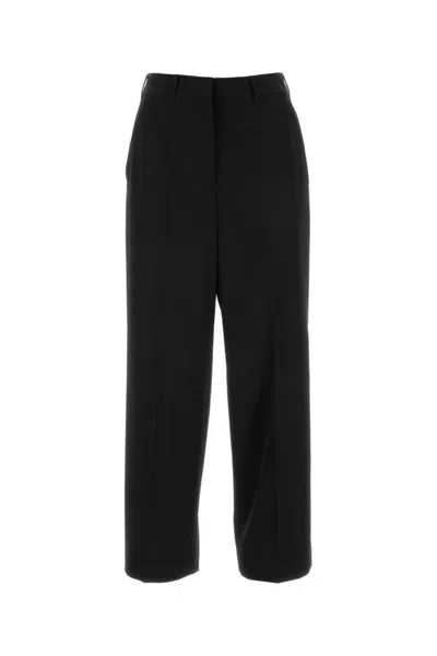 Stella Mccartney Grain De Poudre Tapered Pants In Black