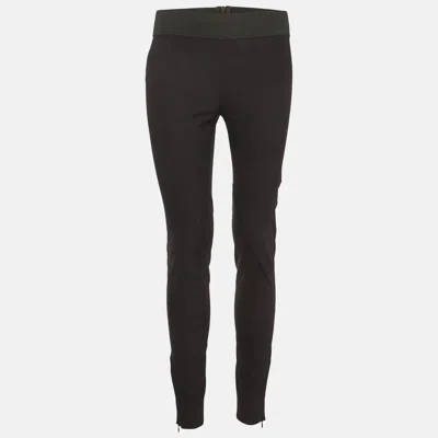 Pre-owned Stella Mccartney Black Stretch Knit High Rise Pants S