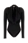 Stella Mccartney Bodysuit With Braided Detail And Cut-out Front In 1000