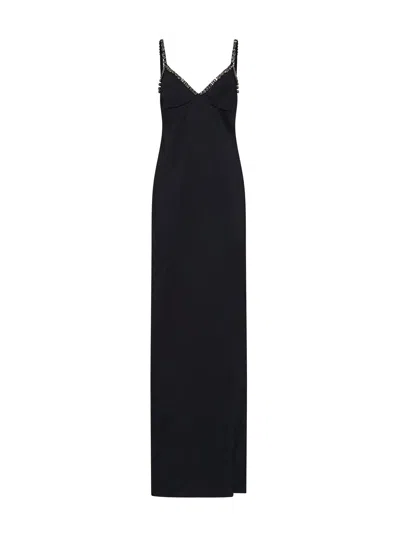 Stella Mccartney Black Stretch Viscose Embellished Evening Dress