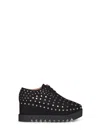 Stella Mccartney Black Studded Elyse Wedges In Black