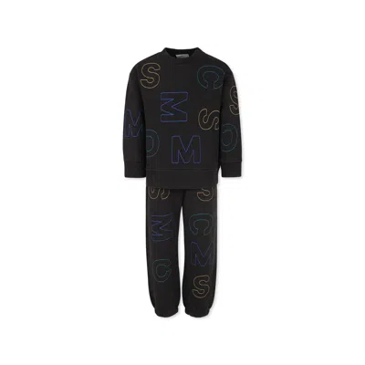 Stella Mccartney Kids' Black Suit For Boy With Logo