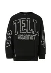Stella Mccartney Black Sweatshirt For Girl With White Logo In Black