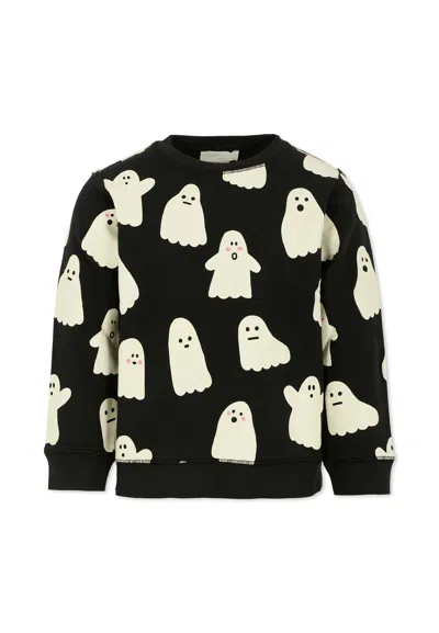 Stella Mccartney Black Sweatshirt For Kids With Luminous Ghosts