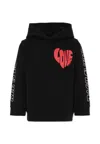 Stella Mccartney Black Sweatshirt With Print Love For Girl In Black