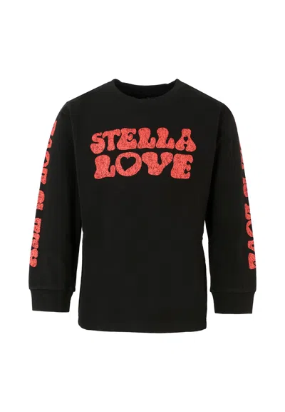 Stella Mccartney Kids' Black T-shirt For Girl With Logo