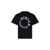 Stella Mccartney Black T-shirt For Kids With Logo