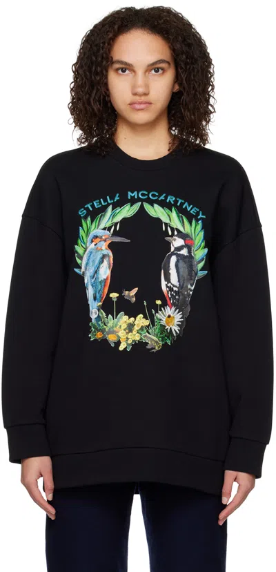 Stella Mccartney Black 'the Bird Crest' Sweatshirt In 1000 Black