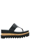 Stella Mccartney Black Sneak-elyse Platform Thong Sandals