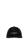 Stella Mccartney Black Velvet Baseball Cap In Black