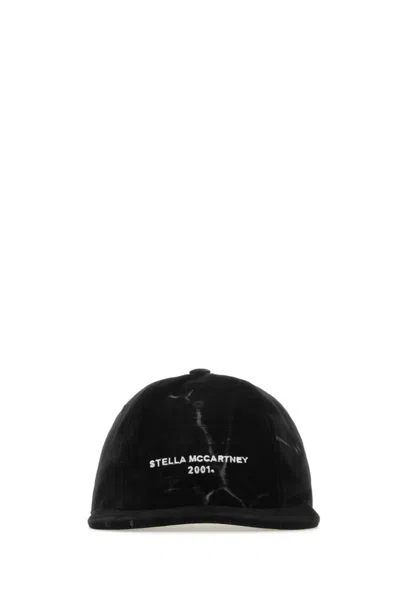 STELLA MCCARTNEY BLACK VELVET BASEBALL CAP